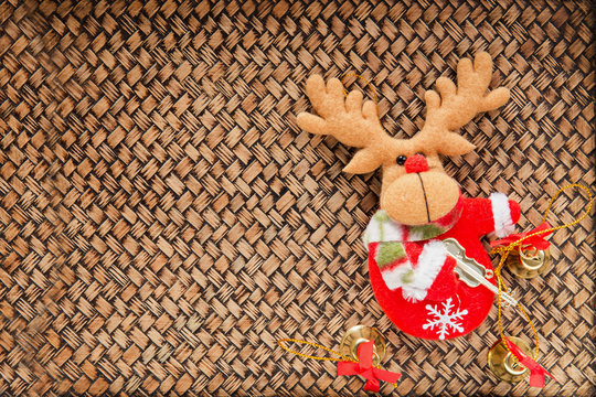 Plush reindeer with with presents