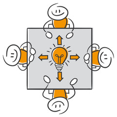 Strichmännchen Serie Pumpy / Ideenaustausch