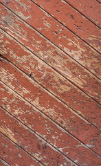 old wooden door painted red