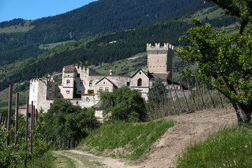 Fototapeta na wymiar Churgburg in Schluderns, Vinschgau, Südtirol, Italien