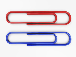 Paper clip isolated. 3d rendering