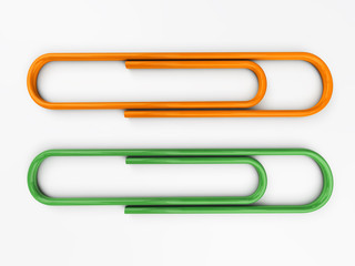 Paper clip isolated. 3d rendering