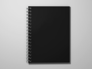 Diary on white background. 3d rendering