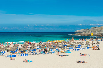 Fototapeta na wymiar XXX - Sandy beach on Mediterranean - Mallorca - 4593