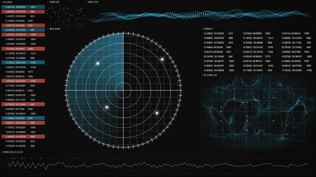 radar GUI screen loopable technology background 4k (4096x2304)
