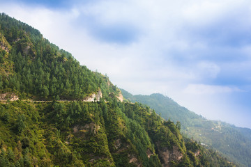Fototapeta na wymiar High mountain road in Himalayas