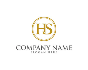 Obraz premium HS Letter Logo Icon 1