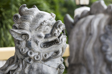 Pagoda and dragon sculpture of the Taoist Temple in Cebu, Philip