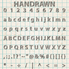 Hand drawing font