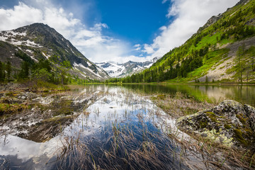 Beautiful landscape of highlands of Altai mountains