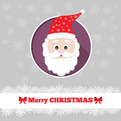 Christmas card template with santa 