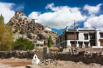 Tibetan old monastery in Le, North India.