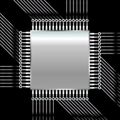 vector cpu computer technology, electronic concept.