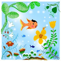 Landscape in the water