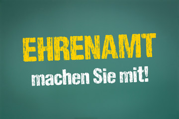 Fototapeta premium Ehrenamt machen Sie mit!