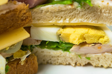 Traditional sandwich with french fries.