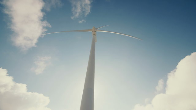 Wind mill turbines blades rotating generating power