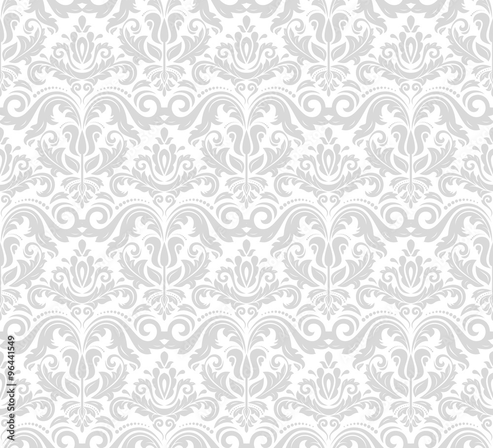 Wall mural damask seamless vector pattern