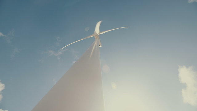 Wind mill turbines blades rotating generating power