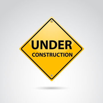 Under construction vector sign.