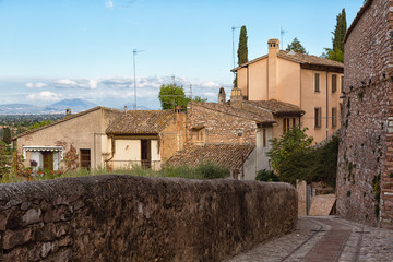Fototapeta na wymiar old town of Spello in Umbria, Italy