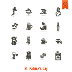 Saint Patricks Day Isolated Icon Set