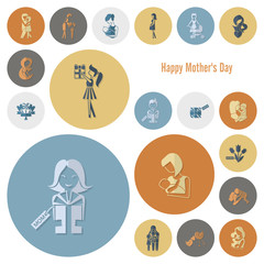 Happy Mothers Day Icons