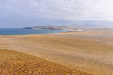 View of the coast in the Paracas National Reserve, Peru