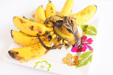 banana on white background