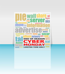Cyber Monday banner design. Cyber monday sale concept. Vector illustration