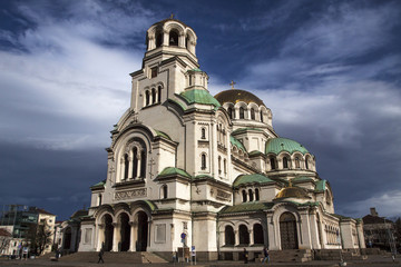 Fototapeta na wymiar Church Aleksander Nevski, Sofia Bulgaria