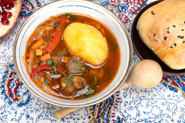 Chorba or Shurpa - a traditional Central Asian soup