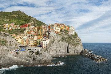 Fototapeta na wymiar Resort Village Manarola, Cinque Terre , Liguria, Italy 