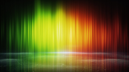 colorful light lines and reflection abstract background