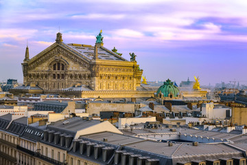 Opera Garnier above Paris roof
