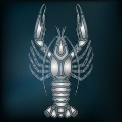 Silver crawfish – zodiac Cancer sign