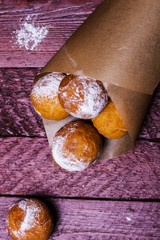 cheese donuts with powdered sugar