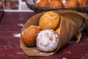 cheese donuts with powdered sugar