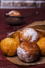 cheese donuts with powdered sugar