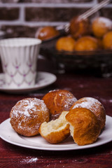 cheese donuts with powdered sugar