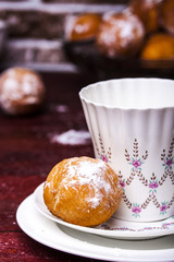 cheese donuts with powdered sugar