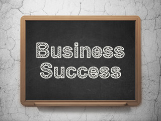 Business concept: Business Success on chalkboard background