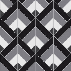 Bohemian Black White Pattern Background Vector Illustration