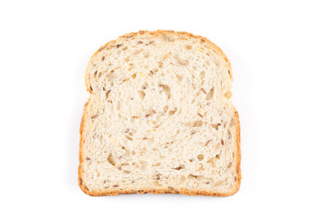 fresh bread on white