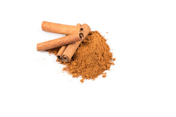 cinnamon sticks with powder