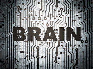 Healthcare concept: circuit board with Brain
