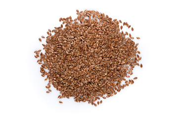 flax seeds isolated on white