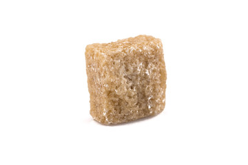 brown sugar cube isolated