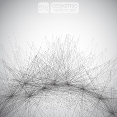 Abstract vector polygonal background. Graphic geometric modern, design style illustration. Mesh surface with poly shapes. Modern contemporary modeling. 