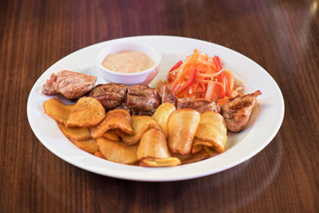 Grilled baked pork